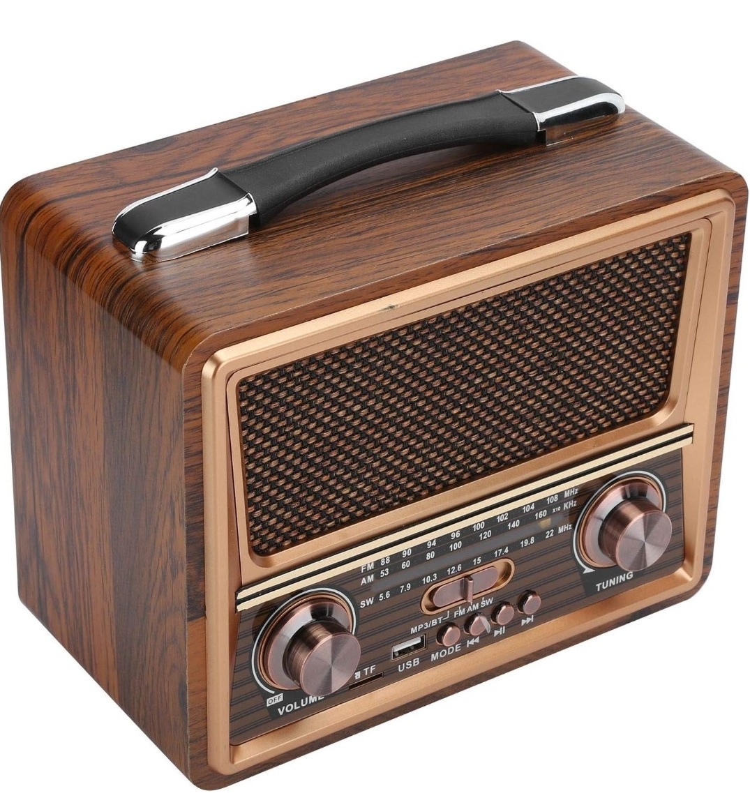 image de enceinte portable vintage radio retro bluetooth